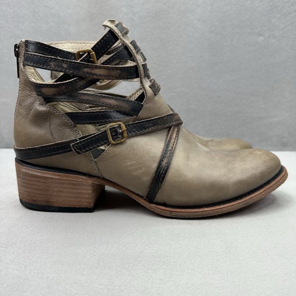 Freebird by Steven Stair Womens Size 9‎ Caged Summer Boots Distressed Leather